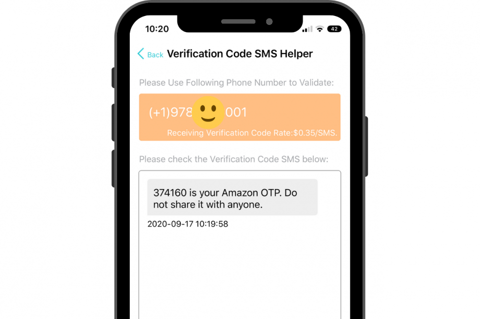 Get Amazon Verification Code with Second Phone Number PingMe
