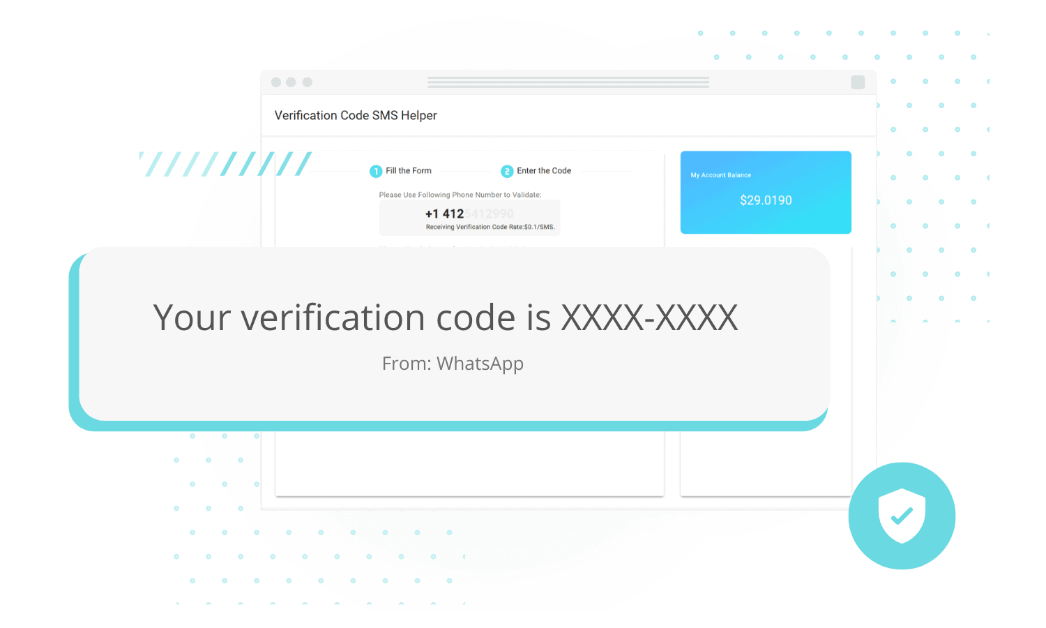 whatsapp verification code received sms