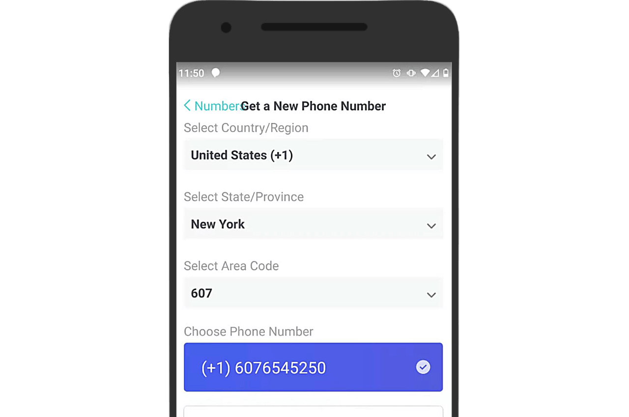 Receive Call,SMS Custom Area Code USA number Login All Ips 