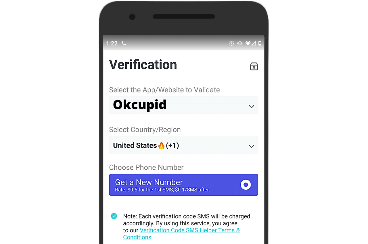 Okcupid SMS Verification PingMe