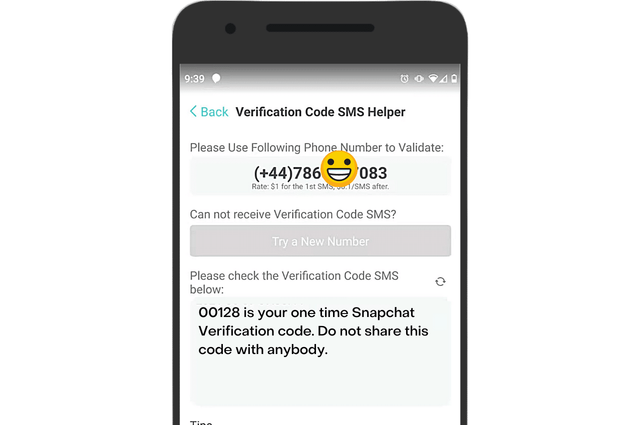 PingMe verification helper Snapchat SMS