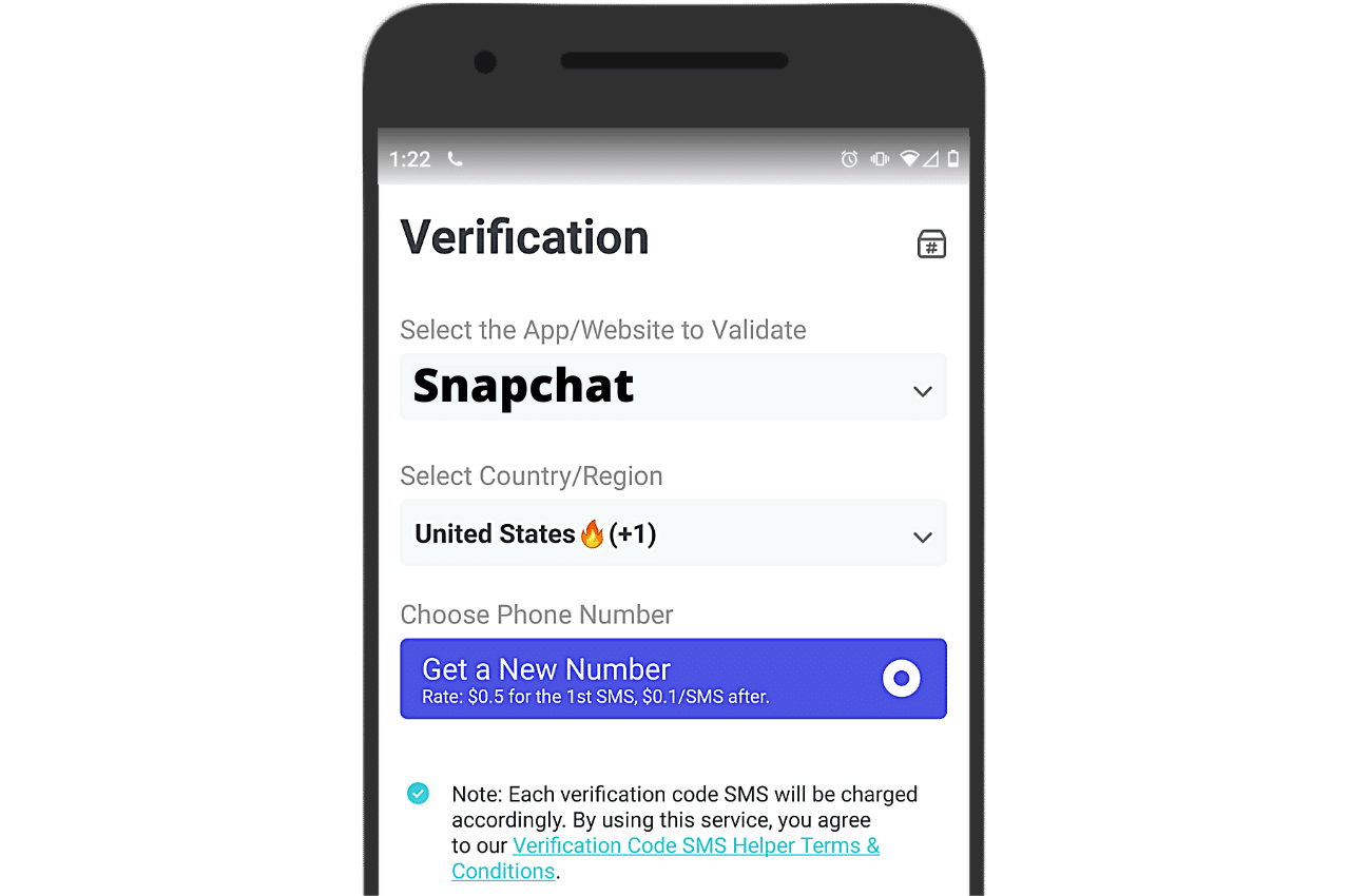 Snapchat PingMe verification helper SMS