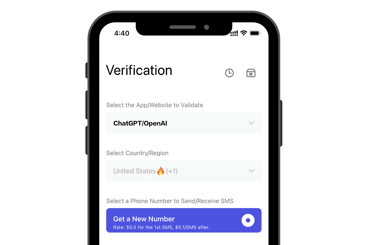 Verification code for register ChatGPT