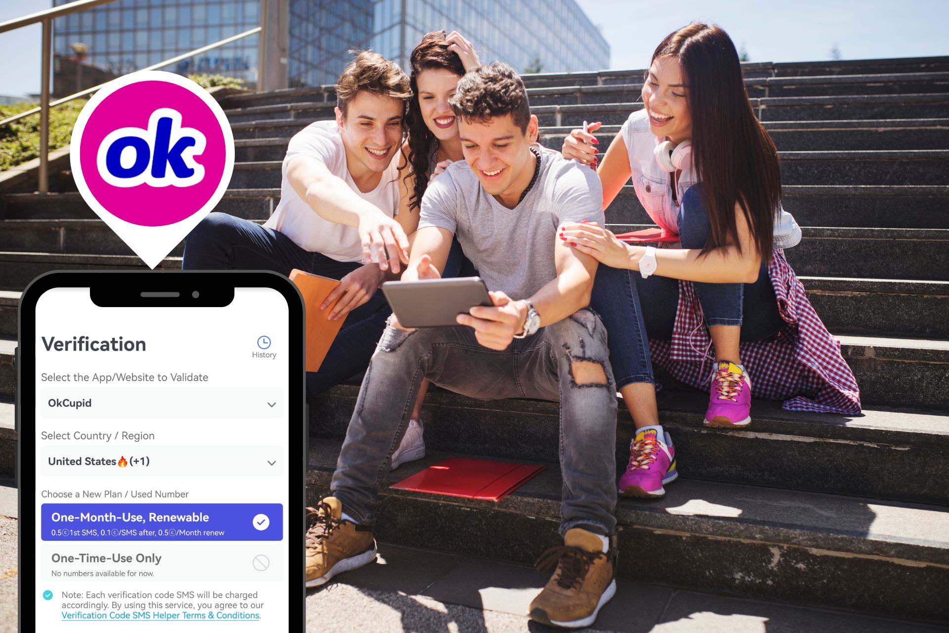 私密小号注册OkCupid