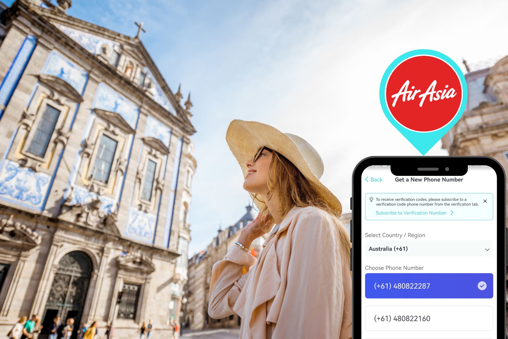 AirAsia澳洲号码注册